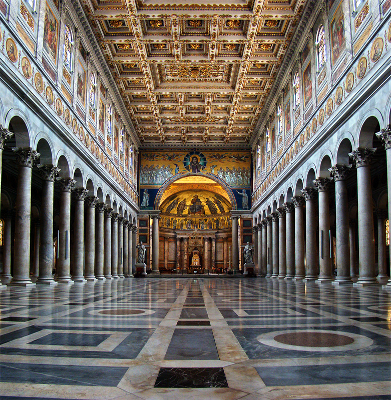 Interiors of Basilica of Saint Paul Outside the Walls<br>Source: Wikipedia